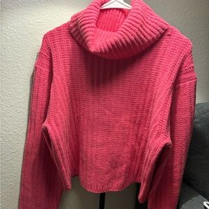 Cozy Pink Turtleneck Sweater